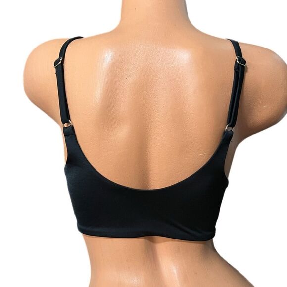 Victorias Secret Swim No-wire lightly Padded Bandeau Bikini top black XL - Picture 3 of 3